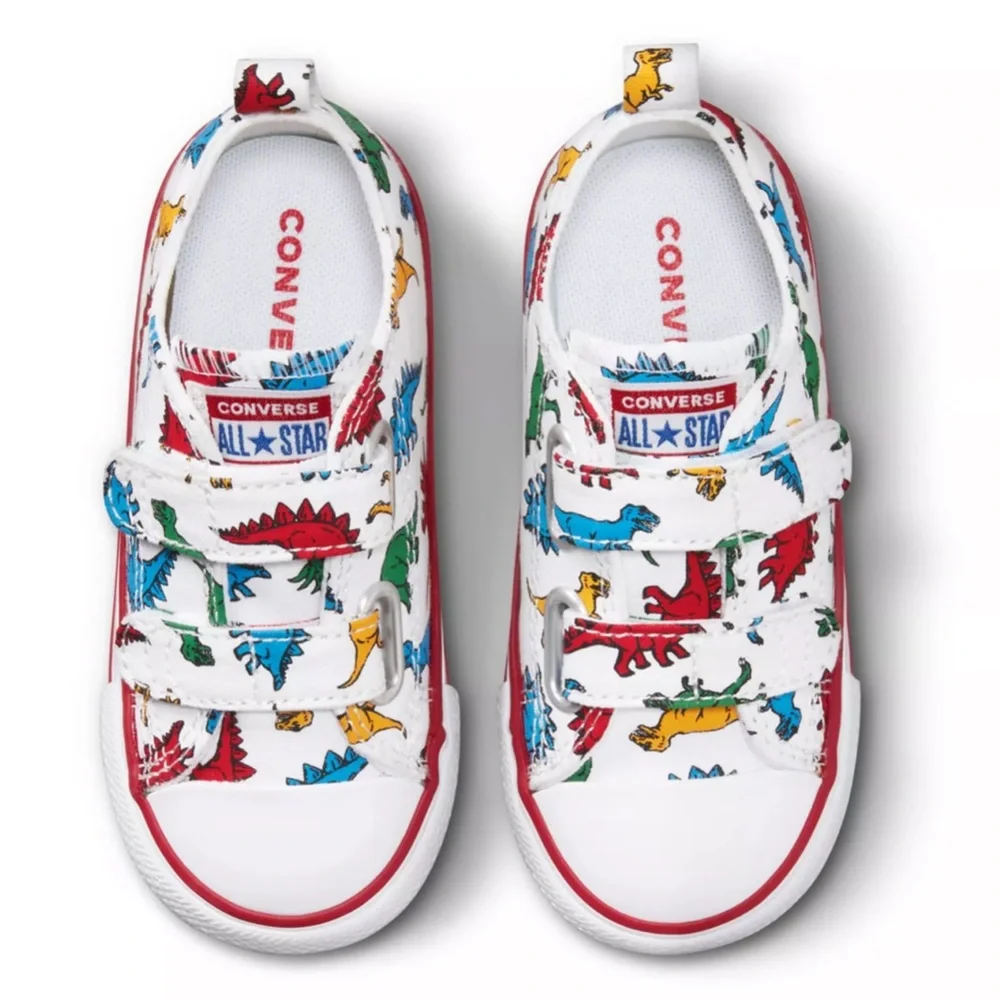Converse Chuck Taylor All Star CTAS Boys Baby Infant Dinosaur Low Top Sneakers